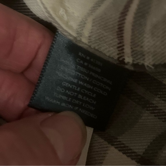 Lauren Ralph Lauren Gray White Plaid Button Down Shirt, Size S - Picture 6 of 7